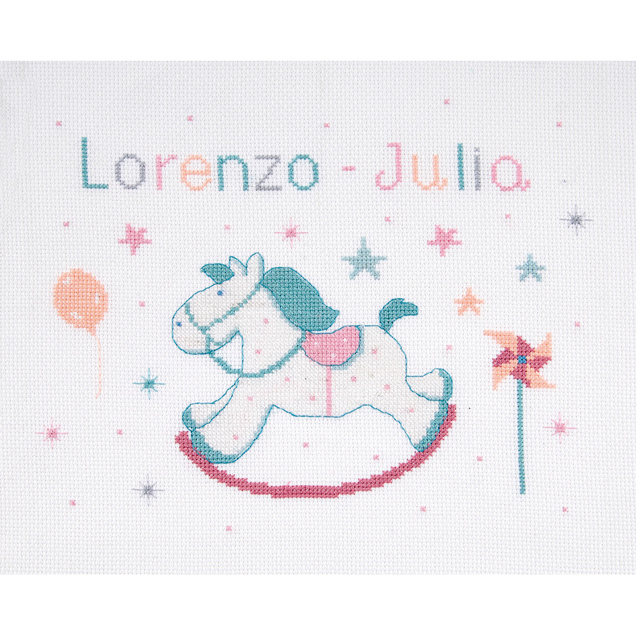 Kit Point De Croix Tableau De Naissance Baby Stars Dmc