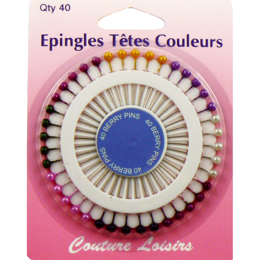 Epingles - Epingles tête de couleurs - Couture loisirs