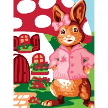 Kit de canevas pour enfant - Luc Créations - Madame lapin