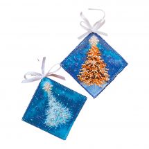 Kit de broderie avec perles - Abris Art - Arbre de Noël