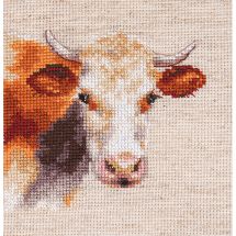 Kit broderie point de croix - Alisa - Vache