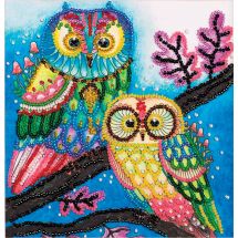 Kit de broderie avec perles - Abris Art - Couple nocturne