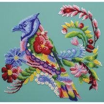 Kit de broderie avec perles - Abris Art - Oiseau de Printemps