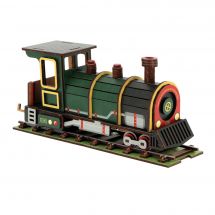 Puzzle 3D Bois - Agent Paper - Locomotive verte