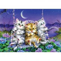 Puzzle  - Art Puzzle - Chatons au clair de lune - 500 pièces