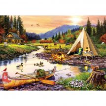 Puzzle  - Art Puzzle - Campement d'amis - 3000 pièces