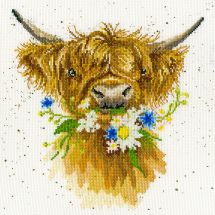 Kit broderie point de croix - Bothy Threads - Marguerite la vache