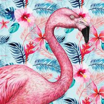 Kit de broderie Diamant - Collection d'Art - Flamant rose exotique