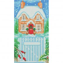 Kit de broderie Diamant sur châssis - Crystal Art D.I.Y - Maison sous la neige