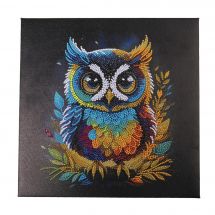 Kit de broderie Diamant sur châssis - Crystal Art D.I.Y - Hibou