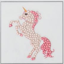 Sticker broderie Diamant - Crystal Art D.I.Y - Autocollant - Licorne rose