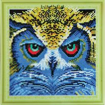 Support carton broderie Diamant - RTO - Hibou