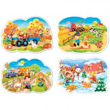 Puzzle enfant - Castorland - Quatre saisons - 8 à 20 pièces