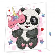 Kit de broderie Diamant enfant - Dotz Box - Panda Corn