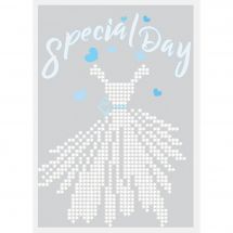 Carte broderie Diamant - Diamond Dotz - Jour spécial