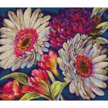 Kit broderie point de croix - Dimensions - Floral fabuleux