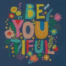 Kit broderie point de croix - Dimensions - Be-You-Tiful