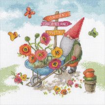 Kit broderie point de croix - Dimensions - Gnome de jardin