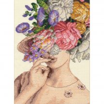 Kit broderie point de croix - Dimensions - Dame de jardin