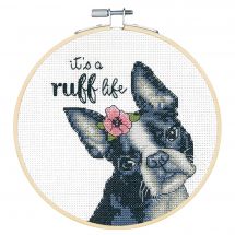 Kit broderie point de croix avec tambour - Dimensions - It's a ruff life