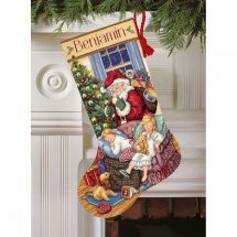 Kit de chaussette de Noël à broder - Dimensions - Beaux rêves