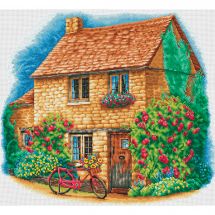 Kit broderie point de croix - Dutch Stitch Brothers - Cottage et bicyclette