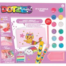 Kit de broderie Diamant enfant - Dotzies - Chat sirène - 5 créations