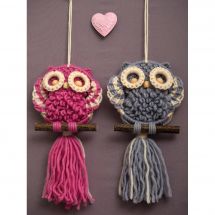 Kit de macramé - Duftin - Couple de hiboux