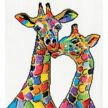 Kit broderie point de croix - Design works - Girafes 