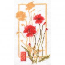 Kit broderie point de croix - Toison d'or - Reflet de coquelicots