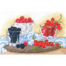 Kit broderie point de croix - Toison d'or - Groseilles et framboises