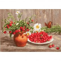 Kit broderie point de croix - Toison d'or - Fraises