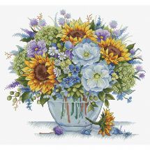 Kit broderie point de croix - Hobby Jobby - Bouquet de tournesols