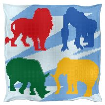 Kit de coussin gros trous - Luc Créations - Animaux sauvages