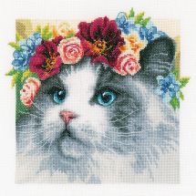 Kit broderie point de croix - Lanarte - Ragdoll - Etamine