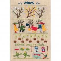 Kit broderie point de croix - Le Bonheur des Dames - Mars