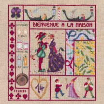 Kit broderie point de croix - Le Bonheur des Dames - Bienvenue - Février