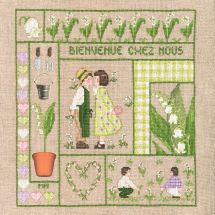 Kit broderie point de croix - Le Bonheur des Dames - Bienvenue - Mai