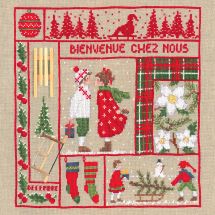 Kit broderie point de croix - Le Bonheur des Dames - Bienvenue - Décembre