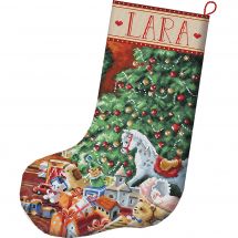 Kit de chaussette de Noël à broder - Letistitch - Noël chaleureux