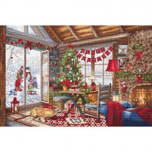 Kit broderie point de croix - Letistitch - Chalet de Noël