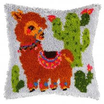 Kit de coussin point noué - Orchidéa - Petit lama