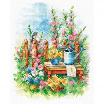 Kit broderie point de croix - Aquarelle by MP Studia - Jardin fleuri