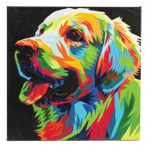 Kit de peinture par numéro - Craft Buddy - Chien coloré