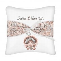 Kit de coussin à broder - Princesse - Coussin de mariage - Passiflore beige