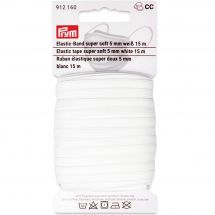 Mercerie - Elastiques - Prym - Ruban élastique blanc super doux 5mm - 15 m