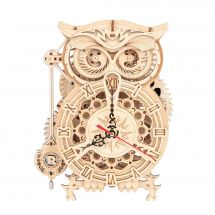 Puzzle 3D Mécanique Bois - ROKR - Horloge murale hibou