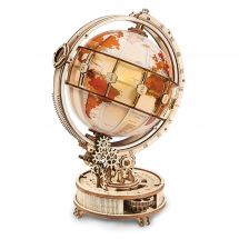 Puzzle 3D Mécanique Bois - ROKR - Globe lumineux - LED