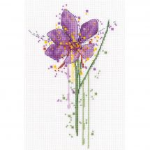 Kit broderie point de croix - RTO - Crocus à l'aquarelle