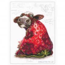 Kit broderie point de croix - RTO - Vache-fraise